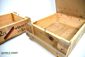 Czech Army Wooden Ammo Box Storage Chest Crate Wood Box Trunk Military Transport