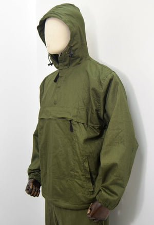 OD Olive Wool Lined Winter Smock Canvas Cotton Anorak Buffalo Top Hooded Jacket