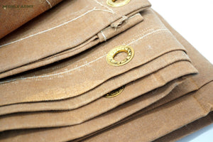 1950's Swiss Army Heavy Duty Tan Canvas Sheet Waterproof Tarpaulin Tarp Military