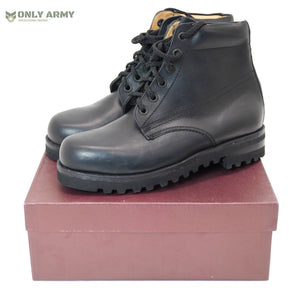 Belgian Army / Navy Black Work Boots Deck Boot Military Safety Ankle Mid VIBRAM