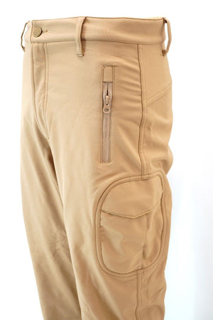 Coyote Tan Tactical Trousers Softshell Waterproof Fleece Lined Combat Pants