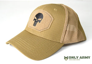 Coyote PUNISHER Mesh Cap Panel Summer Hat Sniper Operators Baseball Skull Tan