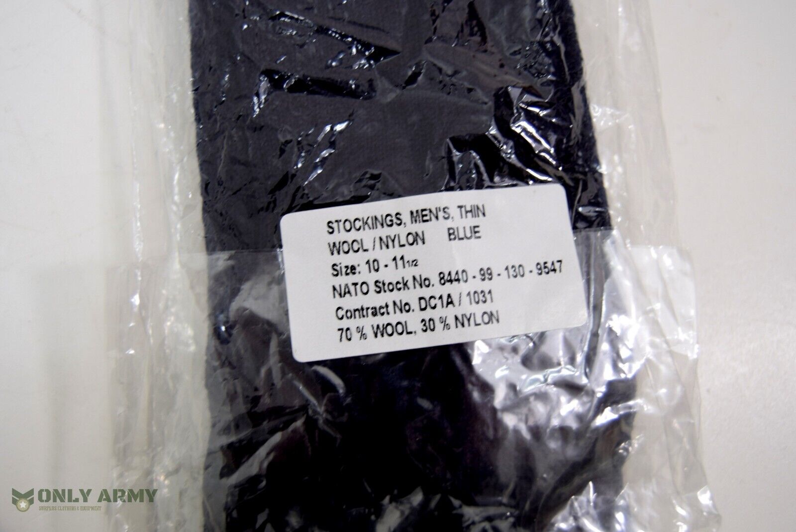 British Army Wool Nylon Long Socks Stockings Military Issue Thin Socks BLACK NAV