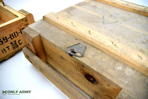 Czech Army Wooden Ammo Box Storage Chest Crate Wood Box Trunk Military Transport