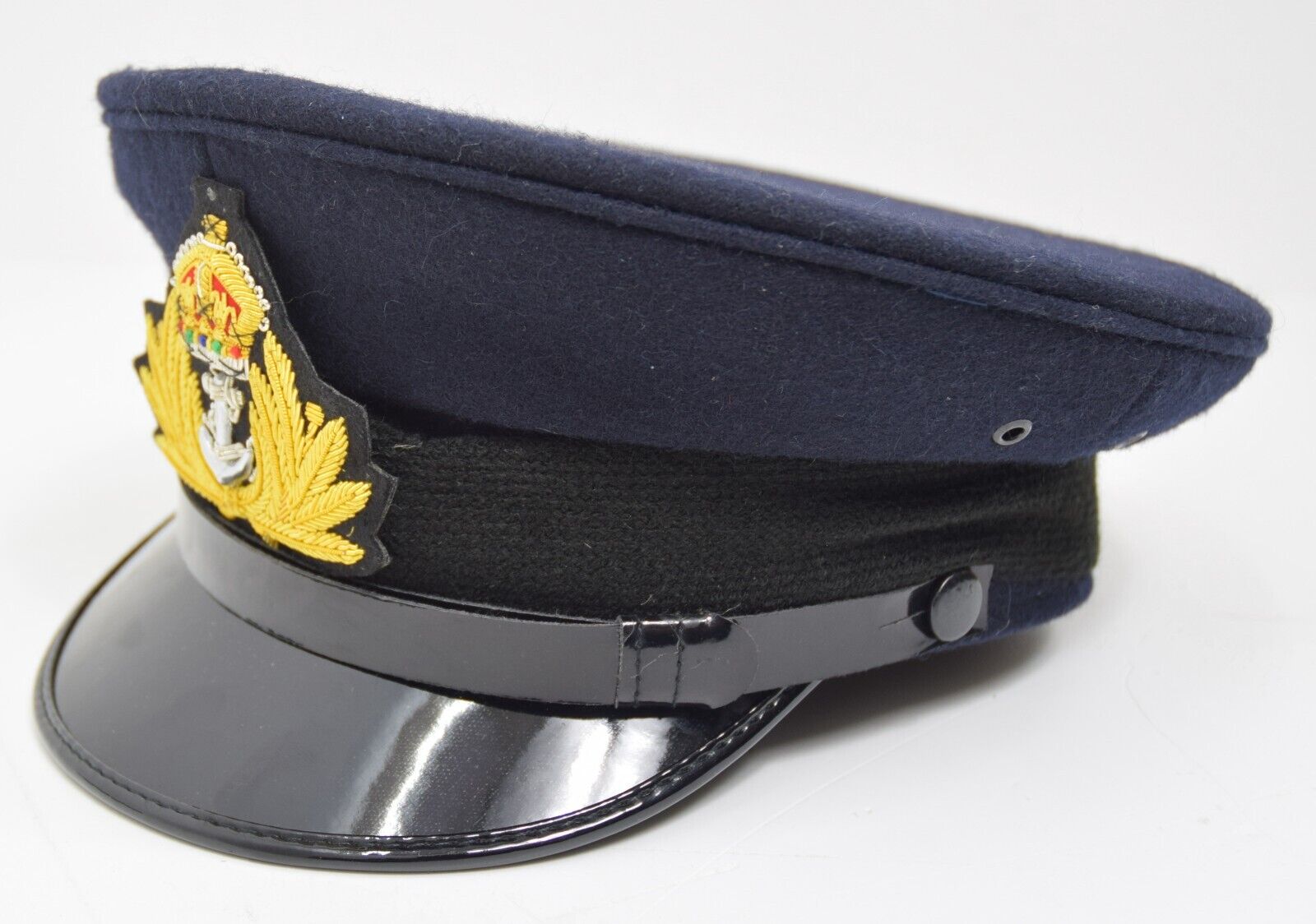 British Royal Navy Peak Hat Officers Dress Uniform Cap Naval RN Military UK Army