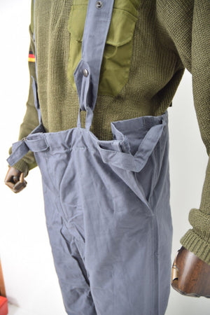 Czech Navy Deck Pants Ventile Bib & Brace Over Trousers 100% Cotton Army Surplus