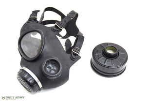 RARE Army Military Surplus Black Rubber Gas Mask 40MM Filter Protective British