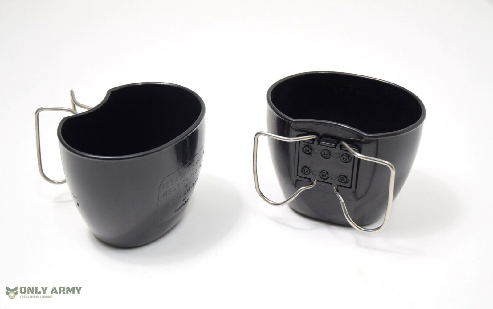 British Army Used Osprey Cup Water Canteen 58 pattern Black Mug Camping Drinking