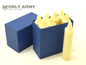 Vintage Swiss Army Candles For Lanterns (Pack of 8) Original Military Surplus