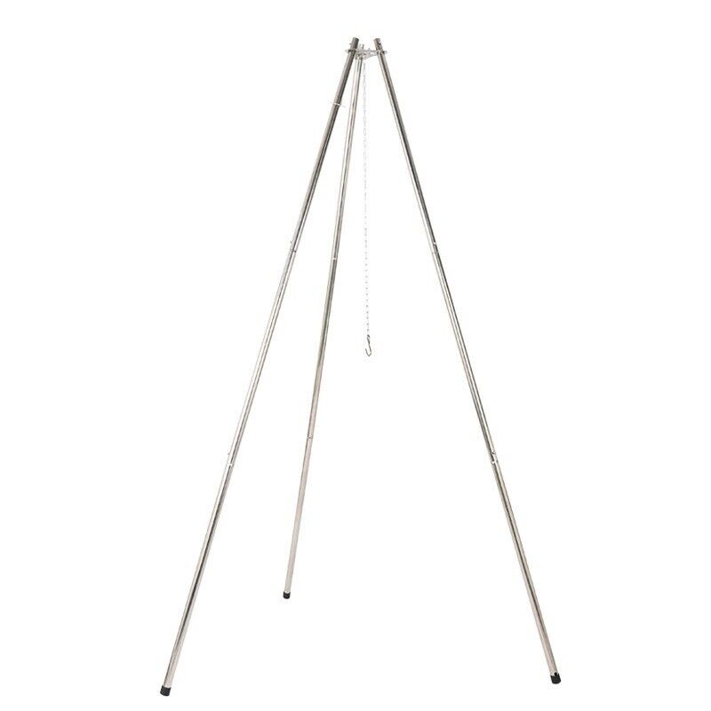 Army Style Outdoor Open Fire Tripod Cooking Stand Pot Hanging Camping Bushcraft