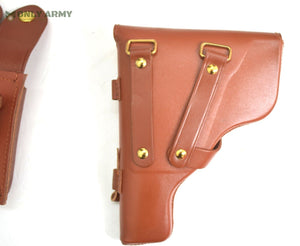 1960's Vietnam Era Pistol Shoulder Holster + Magazine Holder Pouch Leather Gun