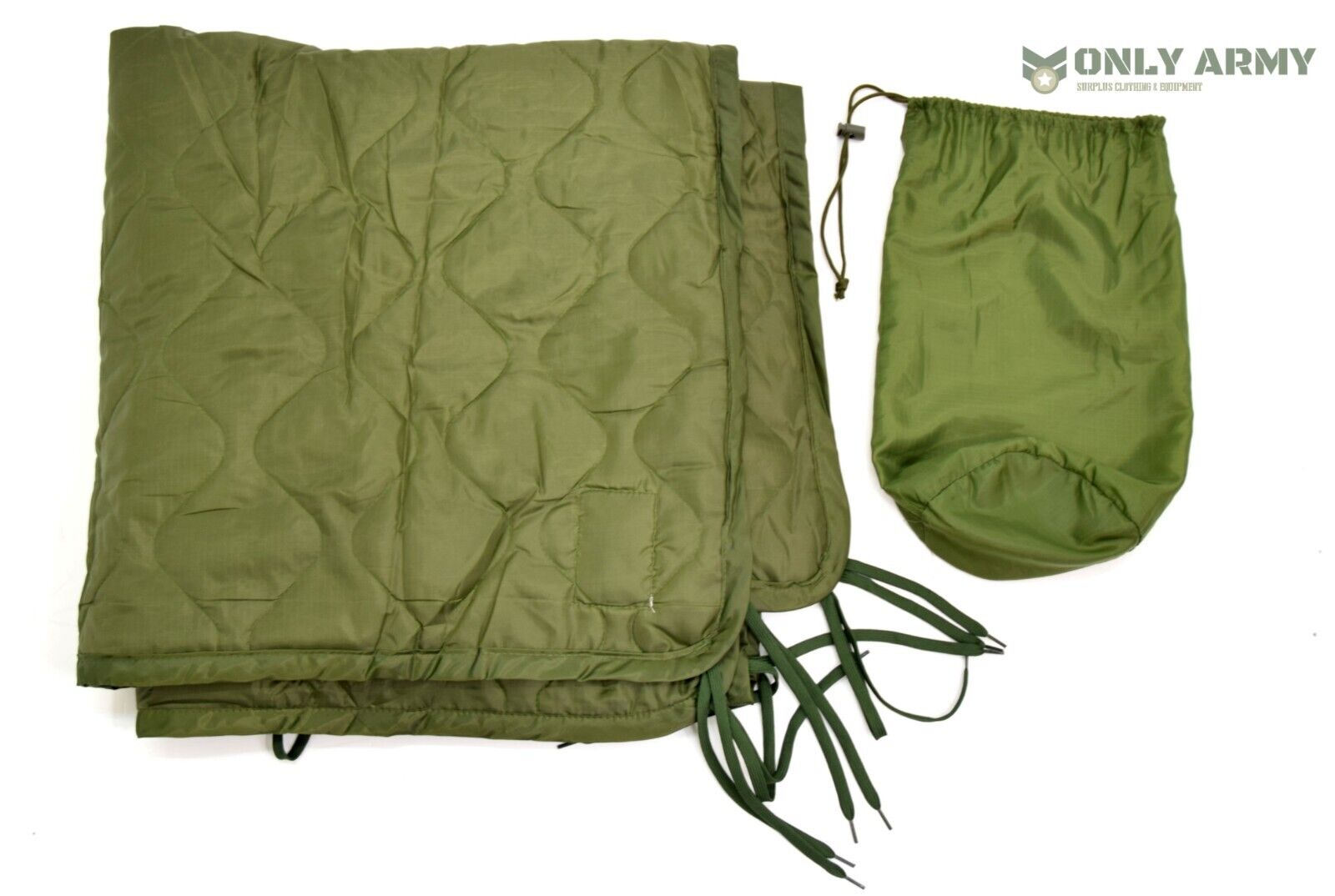 US Army Poncho Liner Woobie Quilted Blanket NEW Olive Drab With Stuff Sack USA