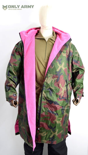 Camouflage Dry Robe Changing Robe Waterproof Long Sleeve Hooded Towel Jacket