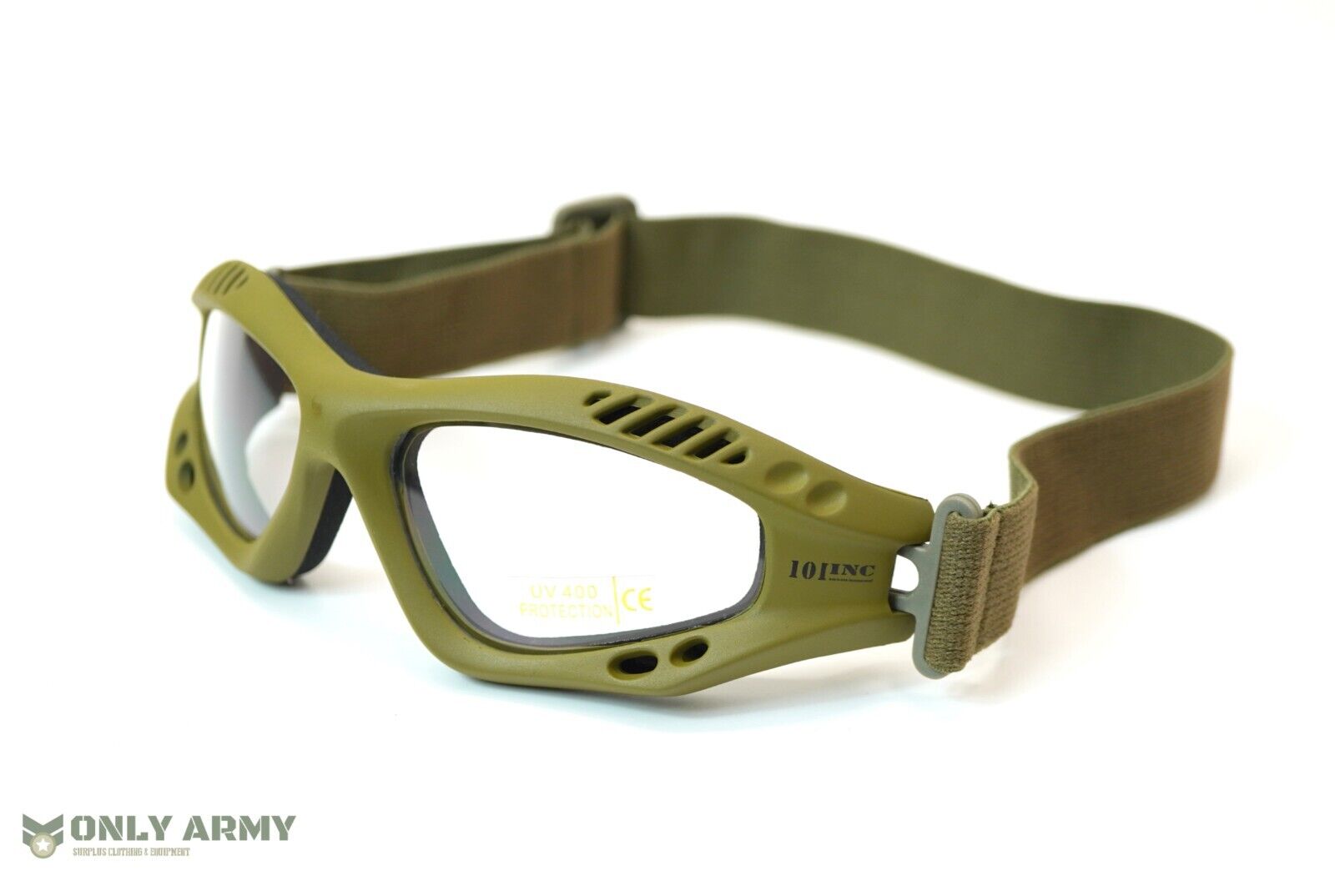 US Army Military Style OD Green Tactical Goggles Eye Protection Olive