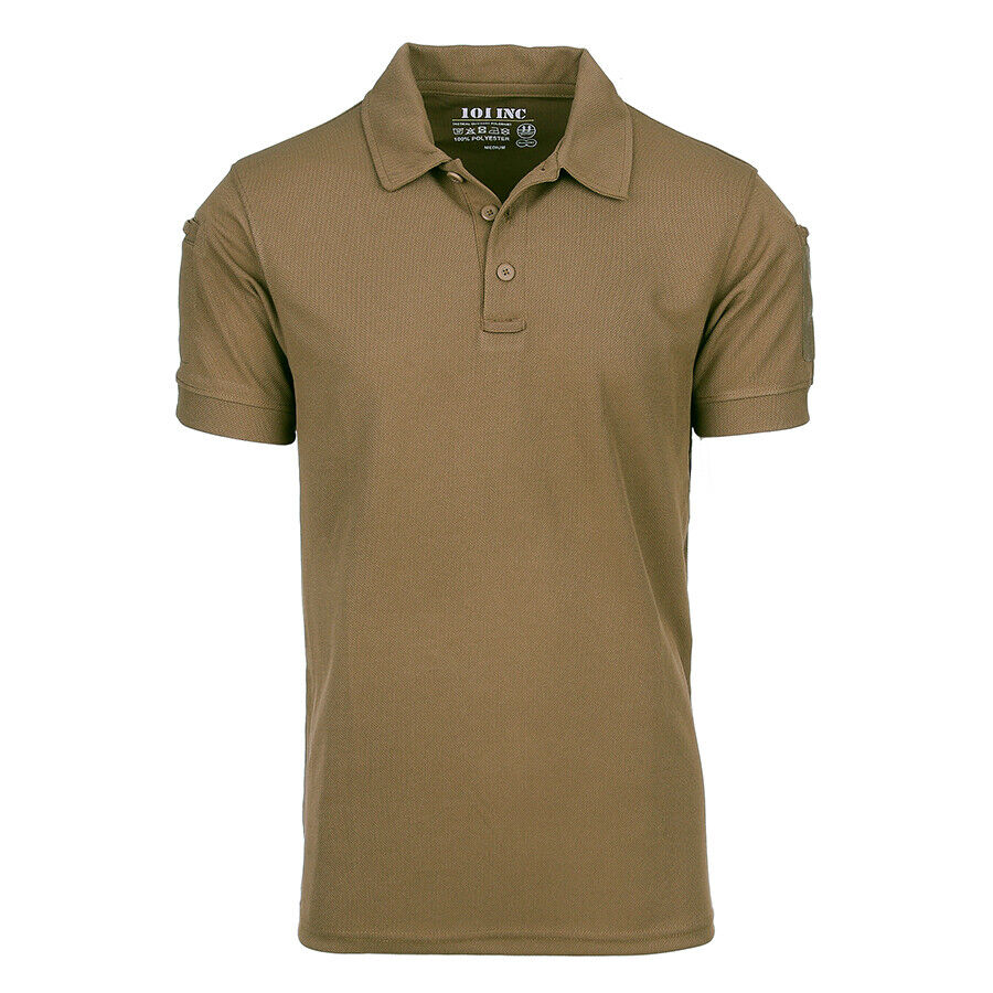 Quick Dry Tactical Polo T-Shirt "Coyote" COOLMAX Air Flow Army Work Outdoor