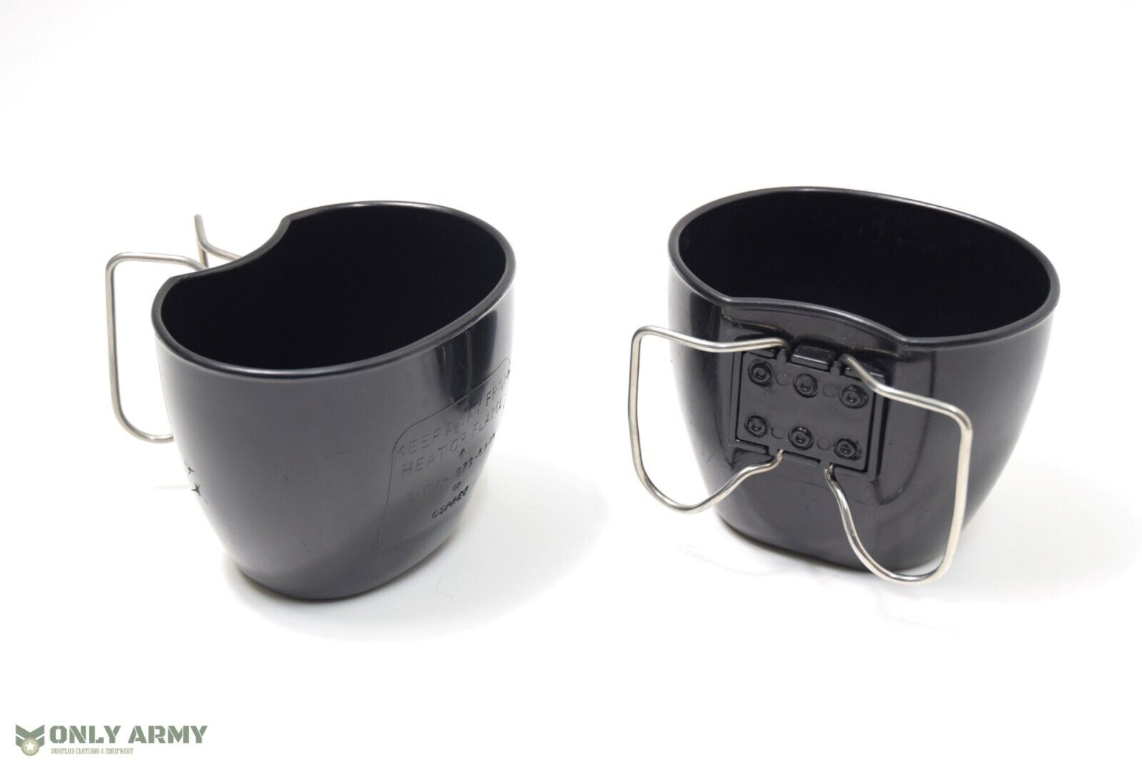 British Army Used Osprey Cup Water Canteen 58 pattern Black Mug Camping Drinking