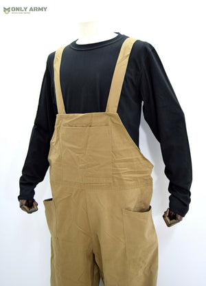 British Army Dungarees WW2 Land Army Bib & Brace Overall Khaki Military Uniform