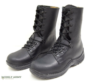 NEW Swiss Army Para Boots Black Leather New Issue Combat Paratrooper Boot Surplu