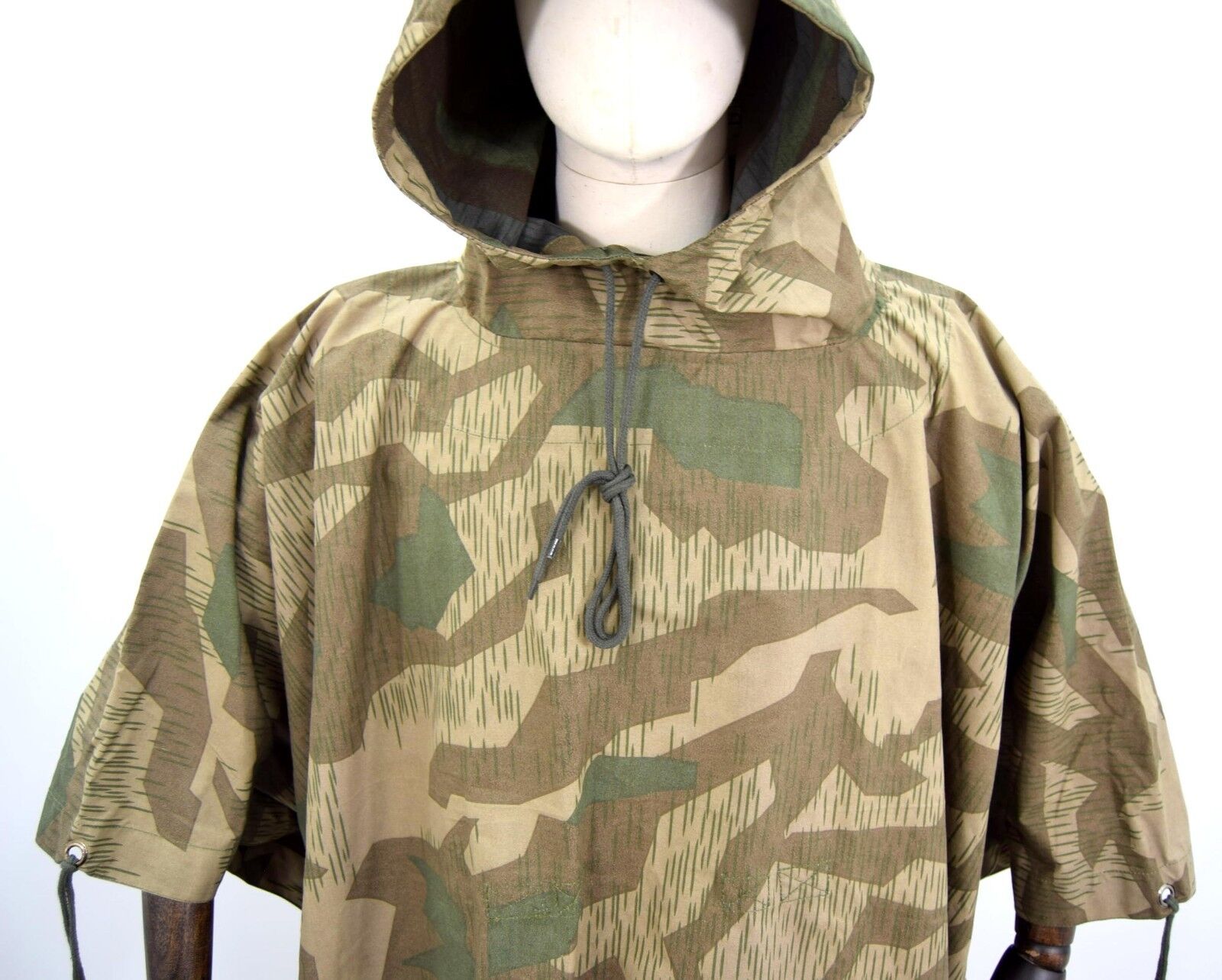 German Army Splinter Camo Poncho Waterproof Canvas Sheet Camouflage Heer WW2