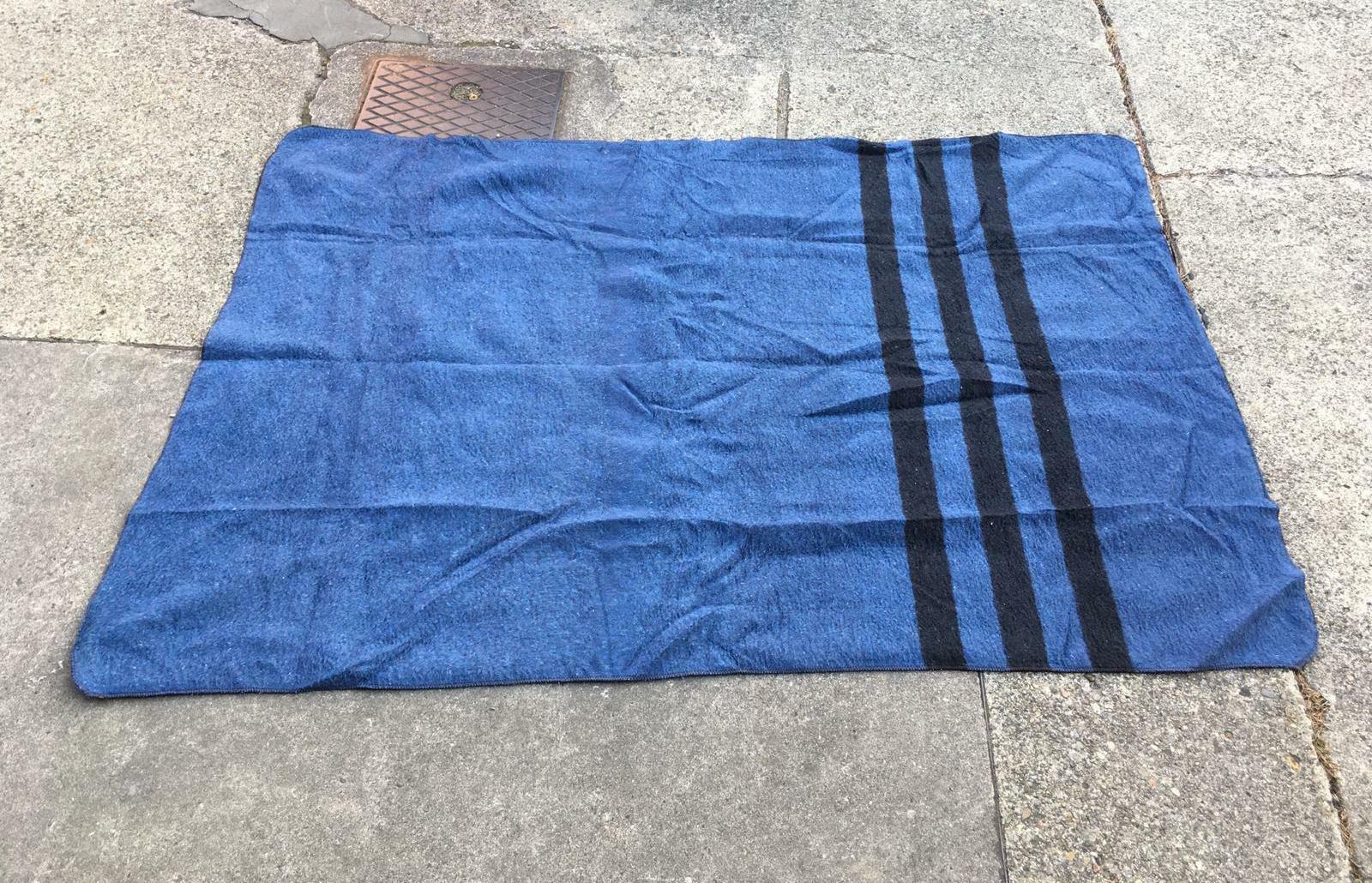 Russian Army Navy Blue Blanket Large Thick Warm Bivouac Camping Military Surplus