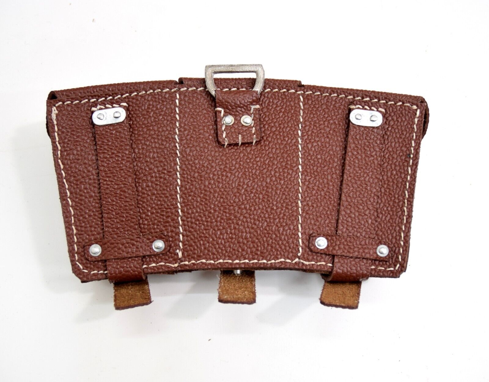 Repro German Army K98 Triple Ammo Pouch Brown Leather Mauser Ammunition WW2 WWII