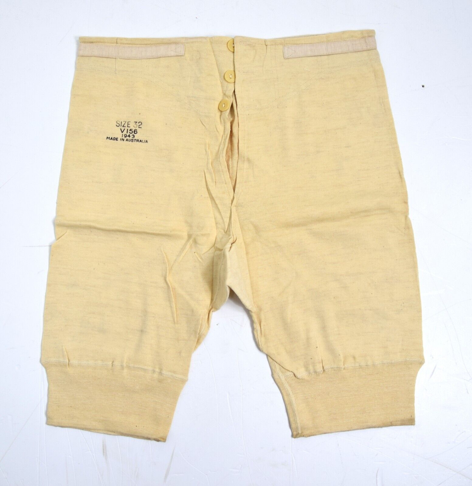 RARE Dated Original British Army 1943 Underwear Boxer Shorts Thermals WW2 1940's