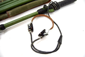 RARE Polish Army Metal / Mine Detector Set With Canvas Leather Pouch Detecting