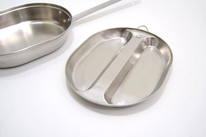 US Army Mess Tin Set Stainless Steel Kit Cook Set Cooking Camping Military USMC