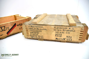 Czech Army Wooden Ammo Box Storage Chest Crate Wood Box Trunk Military Transport