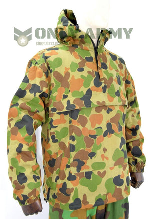 Australian Army Anorak Fur Lined Jacket Smock Fleece Lined AUSCAM Cotton Thick