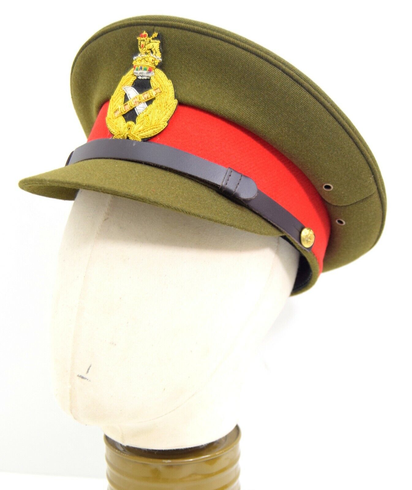 British Army 1940's Khaki Peak Cap WWII Generals Style Dress Uniform H