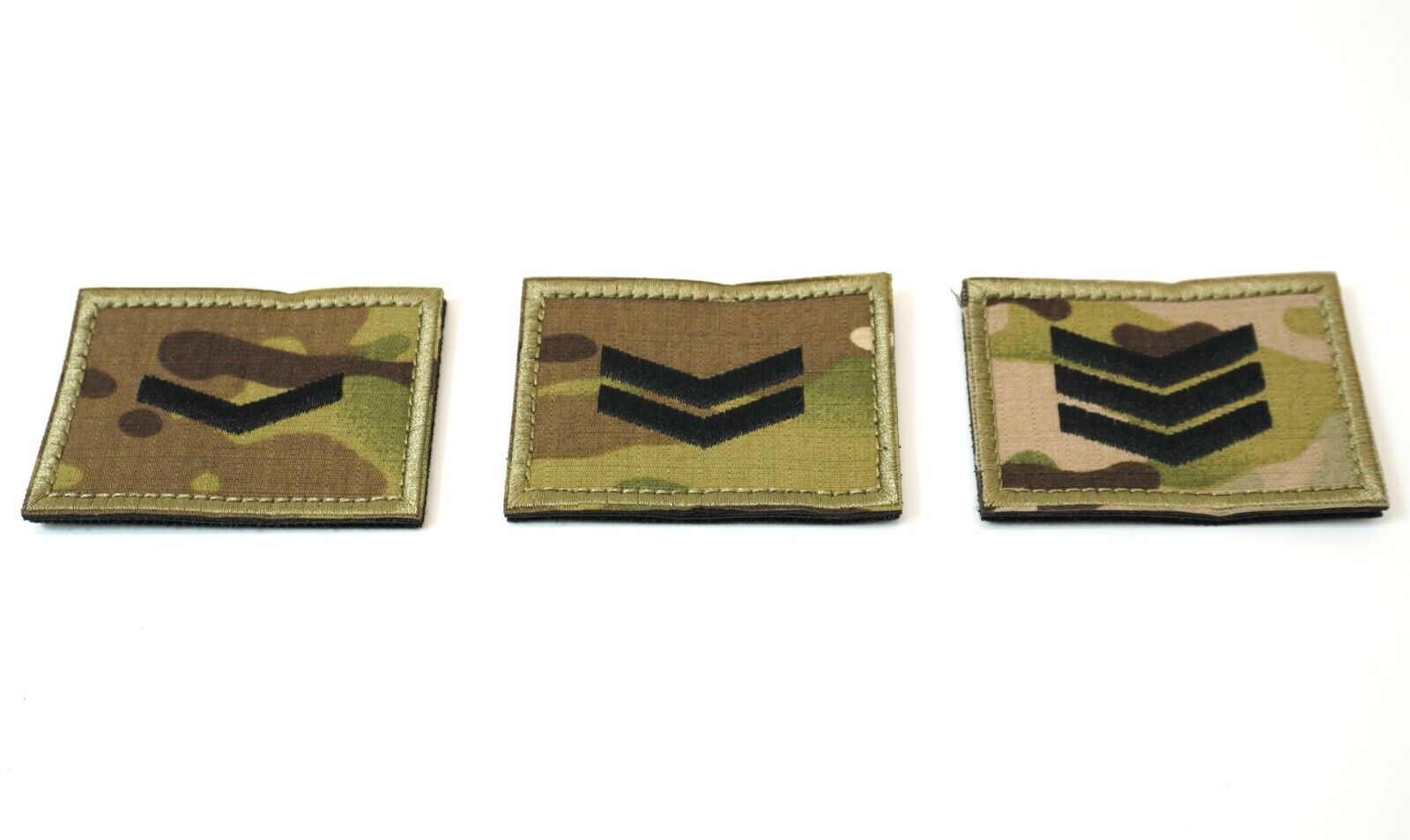 British Army Rank Patch / Badge Hook & Loop Corporal Lance Corporal Sergeant TRF