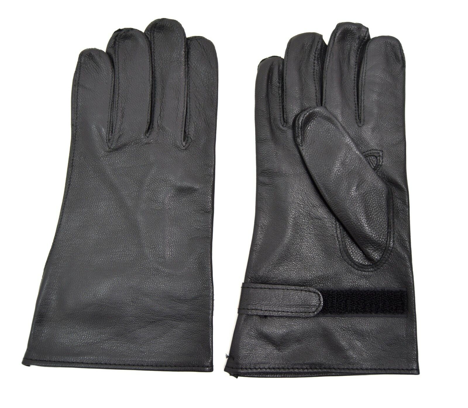French Army Black Leather Gloves New Original NATO Military Surplus Thin Glove