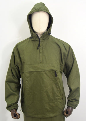 OD Olive Wool Lined Winter Smock Canvas Cotton Anorak Buffalo Top Hooded Jacket