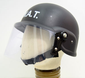 SWAT Style PASGT Plastic Helmet With Visor US Military Police Repro Black M88