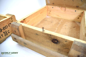 Czech Army Wooden Ammo Box Storage Chest Crate Wood Box Trunk Military Transport