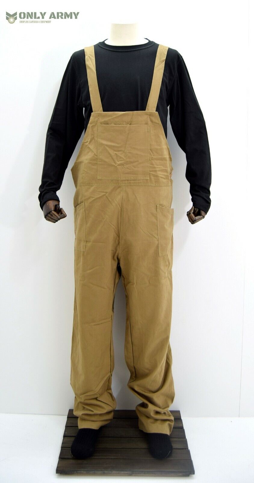 British Army Dungarees WW2 Land Army Bib & Brace Overall Khaki Military Uniform