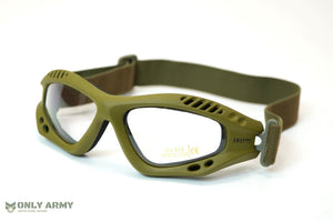 US Army Military Style OD Green Tactical Goggles Eye Protection Olive Glasses