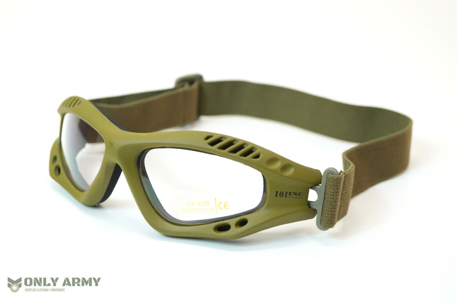 US Army Military Style OD Green Tactical Goggles Eye Protection Olive Glasses