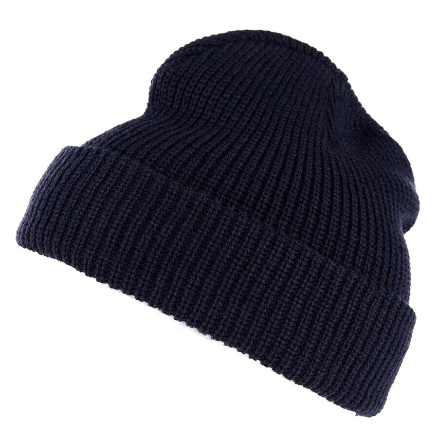 French Army Navy Watch Cap Beanie Hat Navy Blue Military Acrylic Bob Patrol Hat