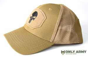 Coyote PUNISHER Mesh Cap Panel Summer Hat Sniper Operators Baseball Skull Tan