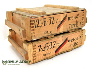 Czech Army Wooden Ammo Box Storage Chest Crate Wood Box Trunk Military Transport