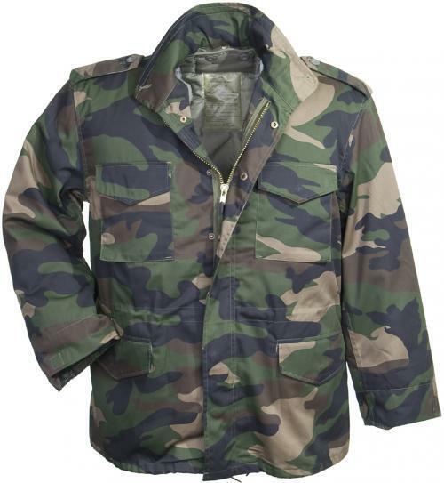 Woodland US Army M65 Parka With Liner Military Style Cold Weather Combat Jacket