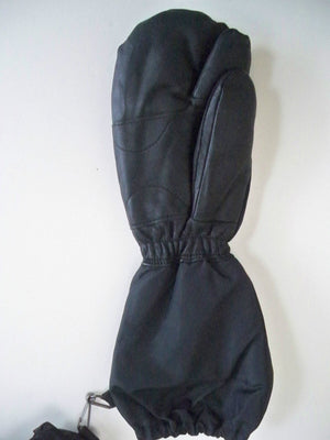 Army Mittens With Trigger Finger Military Leather Fur Lined Waterproof Winter