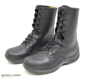 NEW Swiss Army Para Boots Black Leather New Issue Combat Paratrooper Boot Surplu