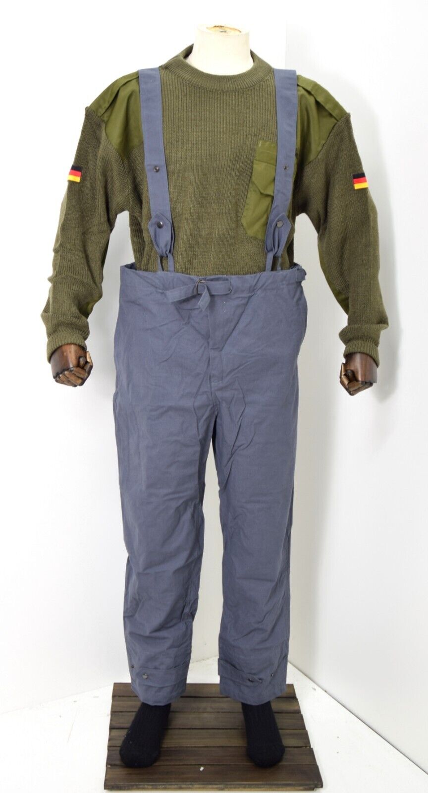 Czech Navy Deck Pants Ventile Bib & Brace Over Trousers 100% Cotton Army Surplus