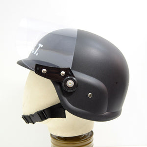SWAT Style PASGT Plastic Helmet With Visor US Military Police Repro Black M88