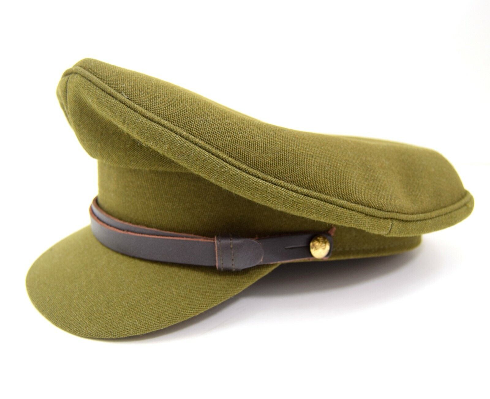 British Army 1940's Khaki Peak Cap WWII Officers No2 Dress Uniform Hat