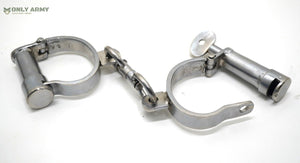 RARE Vintage Screw Key Handcuffs Cuffs Darby Cylinder Antique Refurb Condition