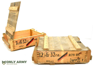 Czech Army Wooden Ammo Box Storage Chest Crate Wood Box Trunk Military Transport